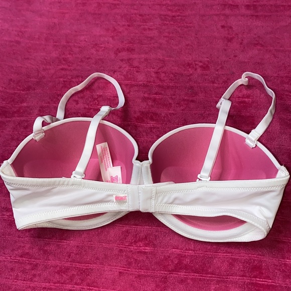 Pink Push-up white bra - Picture 2 of 4